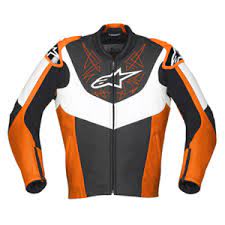 Alpinestars Vector Leather Jacket Black Orange