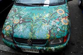 Paint Trees Flowers Nature On Everything Art Cars Car Painting Car Art
