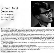 SGT Jerome David Jorgenson, Fairmont, MN