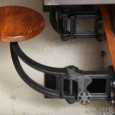 Industrial Swing Out Seat Cafe Table Vintage Industrial By Get Back Inc Diy Stool Unique Furniture Design Shop Stool