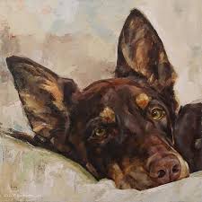 Buster An Australian Kelpie Kathleen Coy Dog Art Canine Art Animal Paintings
