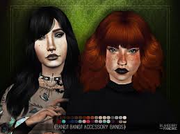 Blahberry Pancake Bangs Accessory Papaya Taylr 36 Colors Hq Textures Hat Category Sims 4 Sims 4 Cc Makeup Sims