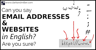 How To Say Email Addresses And Websites In English Learn English Sayings English