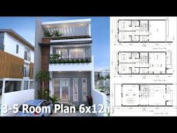4 Bedrooms Home Design Plan 6x12m Di 2020 Arsitektur Rumah Rumah Indah Arsitektur