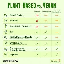 plant based diet vs vegan diet whats the difference