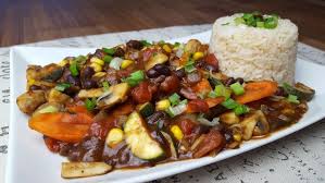 Chili Bbq Bohnen Pfanne Mit Reis Vegetarisches Bohnenrezept Einfache Gerichte Rezepte Vegetarisch