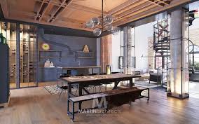 An industrial style loft apartment comprised of 130 square meters of living space was designed by interior designer lev lugovskoy, sited in moscow, russia. Industrial Style Loft In Kiev Showcases Impressive Design Industrial Design Furniture Vintage Industrial Furniture Diy Industrial Furniture