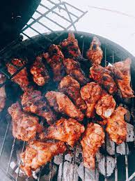 Habanero Barbecue Wings On The Grill Spicy Makanan Dan Minuman Makanan