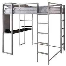 The space under the bed is useful as a space for your office work. Abode Silver Full Size Loft Bed With Black Desk And Shelves By Ameriwood In Bunk Beds