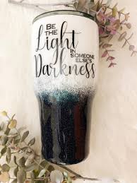 Black And White Ombre Black And White Ombre Glitter Tumbler Ombre Glitter Tumbler Etsy In 2020 Glitter Tumbler Glitter Cups Glitter Tumbler Cups