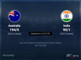 You may have heard someone refer to a score as a quantity and wondered what it means. Australia Vs India Live Score Over 2nd T20i T20 6 10 Updates Cricket News