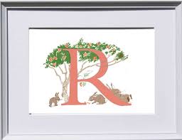 The story of the letter r. A Z Story Letter Prints Illustrated Alphabet Letters Prints Cards Gifts