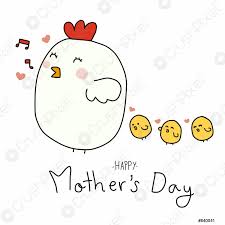 Echa un ojo a nuestras sugerencias y sorprende a tu ¿tu madre es una mujer deportista? Pollo Mama Y Polluelos Bebe Feliz Dia De La Vector De Stock Crushpixel