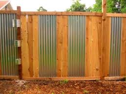 Bedroom Splendid Privacy Fence Designs Wood And Metal Inserts Fence Design Corrugated Metal Fence Front Yard Fence