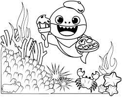 Free printable baby shark coloring pages for kids. Funny Baby Shark Coloring Page For Free Mitraland