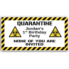 Amazon Com Quarantine Birthday Banner Handmade Diy tissue paper garlands are one of my favorites and homemade party hats make even a quarantined party festive. quarantine birthday banner
