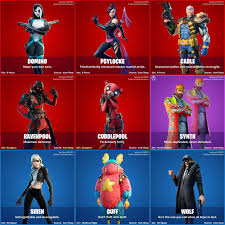 All skins leaked promo skins other outfits sets all packs. Fortnite Chapter 2 Season 3 Skins And Cosmetics