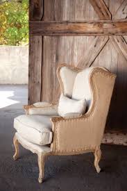 Shabby Chic Burlap Linen Wingback Chair Linen Wingback Chair Linen Wing Chair Wingback Chair