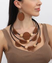 Brown Leather Boho Necklace