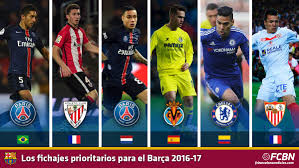 Viaja con el barça y preocúpate sólo de animar a tu equipo. The Signings Prioritarios For The Fc Barcelona 2016 17