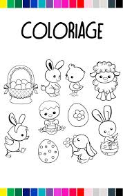 Coloriage Imagier Gratuit A Imprimer Des Lapins Des Poussins Et Des œufs De Paques Notrefamille Color Coloriage Lapin De Paques Coloriage Coloriage Lapin