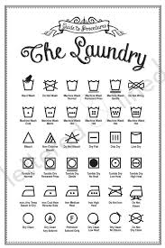 Laundry Symbols Poster Print Guide To Procedures