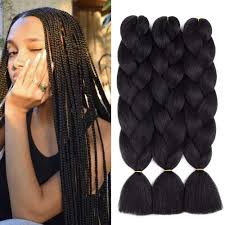 Buy kanekalon braid hair extensions and get the best deals at the lowest prices on ebay! Amazon Com Wigenius 3pcs Lot Black Jumbo Braiding Hair Kanekalon Braiding Hair Synthetic Hair Extensions For Crochet Braids Twist Hair Natural Black Jumbo Braid Hair 24inch 3pcs Black Beauty
