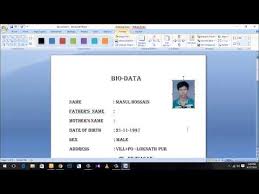 Date of birth, gender, religion, race, nationality, place of residence, marital status, parents' names, contact details, current position, salary, etc. How To Write Biodata Biodata Types Best Biodata Format Sample