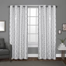 The Metallic Interlocking Circular Design Provides A Beautiful Sheen Adding Depth And Grace To Your Home This Dra White Paneling Drapes Curtains Home Curtains