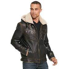 Wilsons Leather Mens Classic Leather Bomber B3 W Faux Shearling Review Leather Bomber Jacket Leather Bomber Shearling Collar