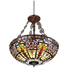 Tiffany style ceiling fixtures are sure to illuminate your living space with a. Ornamental Tiffany Style 24 Wide Art Glass Pendant Light W3315 Lamps Plus