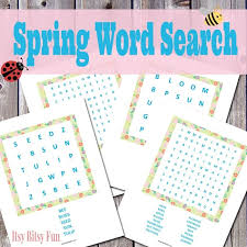 The pdf file contains two 5 piece puzzles, two 10 piece puzzles, and one 20 piece puzzles. Spring Word Search Puzzles Itsybitsyfun Com