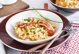 Vorarlberger Krautspatzle Mit Speck Frisch Gekocht Rezept Krautspatzle Spatzle Lebensmittel Essen