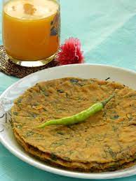 Methi Jowar Roti Paratha Fenugreek Sorghum Flat Bread Recipe Indian Cuisine Recipes Flatbread Recipes Paratha