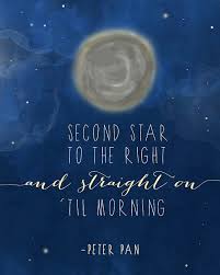 Second Star To The Right And Straight On Til Morning Peter Pan Quotes Disney Quotes Quotes