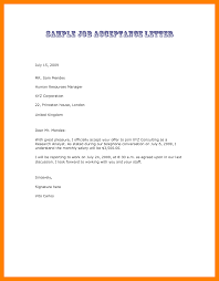 You should write a complete, clear & professional mail. Job Offer Acceptance Letter Example Free Letter Sample Download