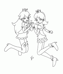Rosalina peach and daisy coloring pages are a fun way for kids of all ages to develop creativity focus motor skills and color recognition. Rosalina Peach And Daisy Coloring Pages Coloring Home