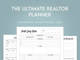 Real Estate Goal Setting Printables Instant Download Open House Real Estate Family Planner Printables Marketing Planner