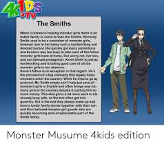 Want to discover art related to monstermusume? The Smiths When It Comes To Helping Monster Girls There Is No Better Family To Come To Than The Smiths Kennedy Smith Used To Be A Caretaker Of Monster Girls However Due