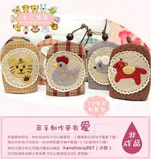 8月新品 韩之秀手工布艺diy拼布材料包十二生肖钥匙包单品包邮 crafts to make key fobs key ring holder