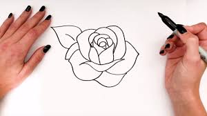 Maybe you would like to learn more about one of these? How To Draw A Rose Rose Drawing Easy Step By Step Super Easy Dra Super Easy Drawings Easy Flower Drawings Rose Outline Drawing