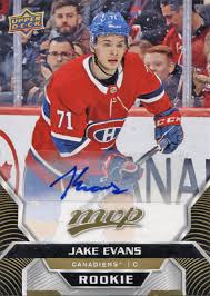 Jake evans 73 c tyler toffoli 77 d brett kulak 94 r corey perry 31 g carey price 34 g. Future Watch Jake Evans Hockey Cards Montreal Canadiens Go Gts
