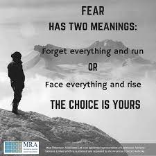 'forget everything and run' or 'face everything and rise.' learning to overcome fear for five minutes longer than the average joe can give your life a whole new meaning and joy. Mra Life Centred Planners On Twitter Quote Of The Day Fear Has Two Meanings Forget Everything And Run Or Face Everything And Rise The Choice Is Yours