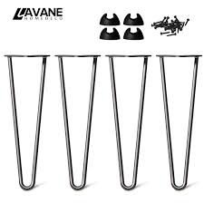 It has its natural look all the way at the edges of the desk top and legs are made out of ebonized oakwo. 20 Inch 50cm Hairpin Table Legs La Vane 4pcs Mid Century Modern Heavy Duty Black Metal Furniture Legs With Leg Protectors Screws For Coffee Table Bench Tv Stand 2 Rod