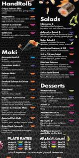 Yo Sushi Mankhool Menu Salmon Salad Sushi Crab Stick