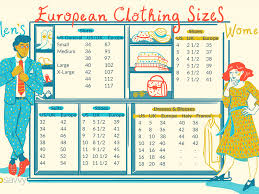 European Clothing Sizes And Size Conversions
