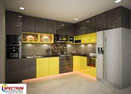 * the coloured tiles such as emerald green or similar others can be installed on the horizontal half of the walls. Outstanding Modular Kitchen Design Ideas From Kolkata S Top Interior Designers
