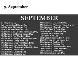 September Oddball Holidays Weird Holidays National Holiday Calendar Silly Holidays