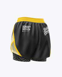 Download Women S 2 In 1 Shorts Mockup In Apparel Mockups On Yellow Images Object Mockups