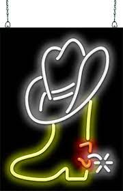 Cowboy Boot And Hat Neon Sign Neon Signs Neon Neon Wallpaper